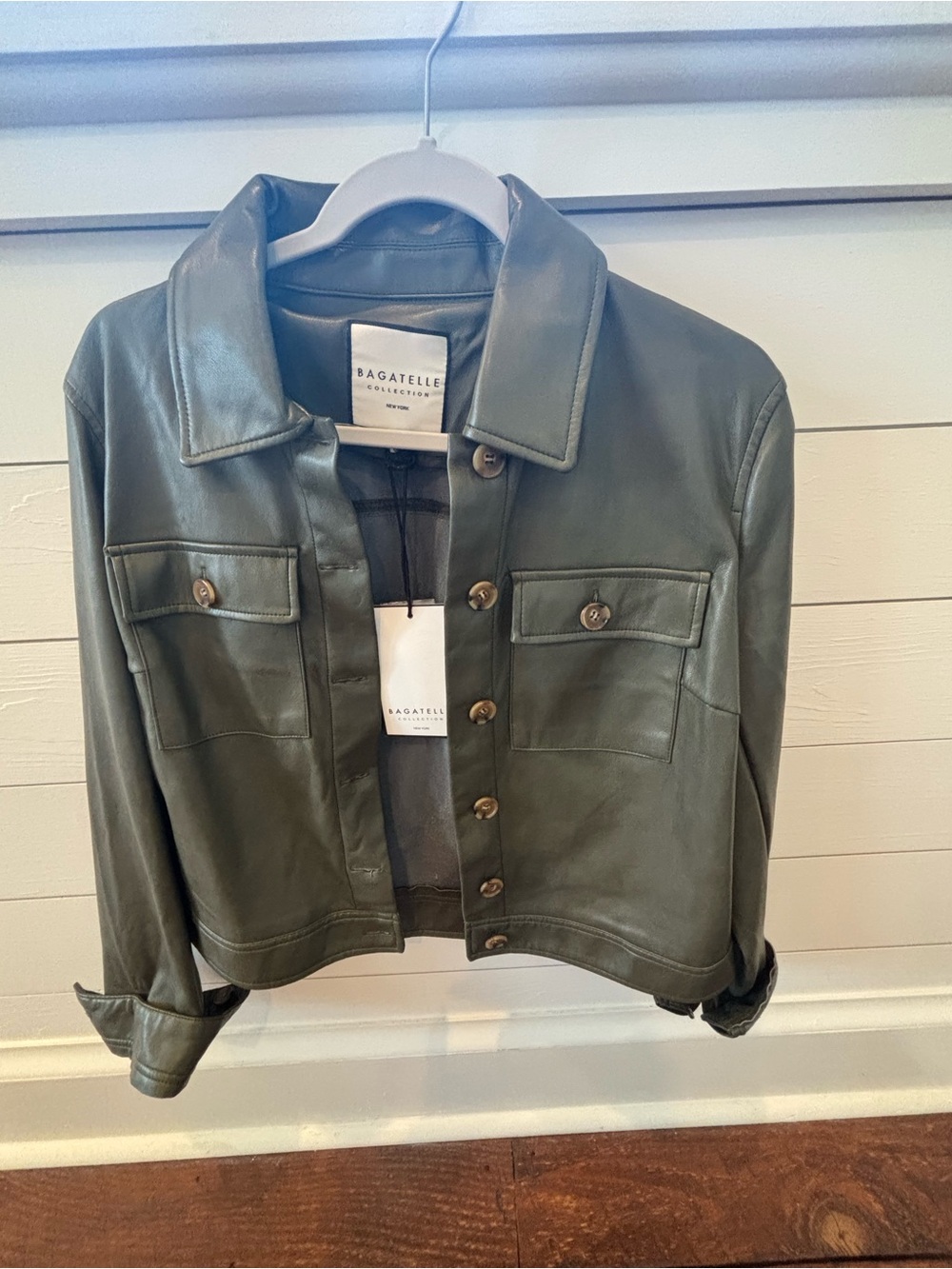 bagatelle Olive Button-Front Jacket